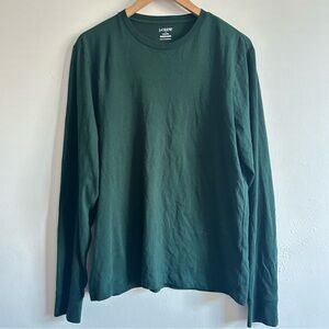 J. Crew Men's Deep Green Long Sleeve Tee